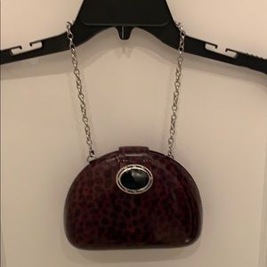 Brighton hard side small purse leopard print